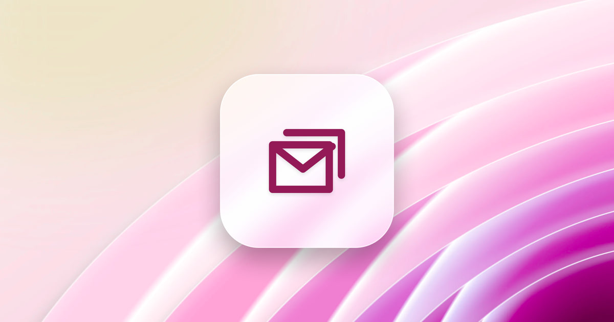 A stack of envelopes on a frosted glass tile, over a pink wallpaper.