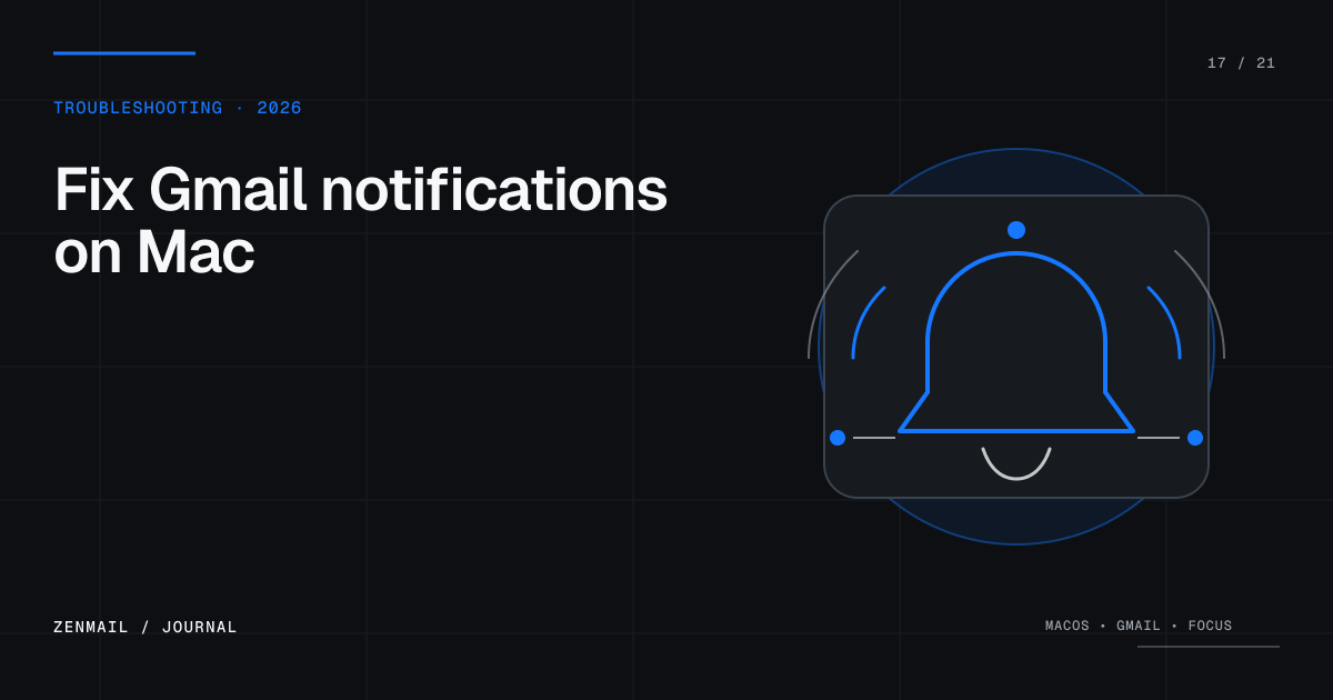 A notification bell broadcasting Gmail alerts on a Mac.